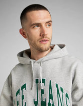 Bluza Klasyczna Męska Lee Hoodie Seasonal Z Kapturem Logo Grey Mele L84JRYMP 112322632